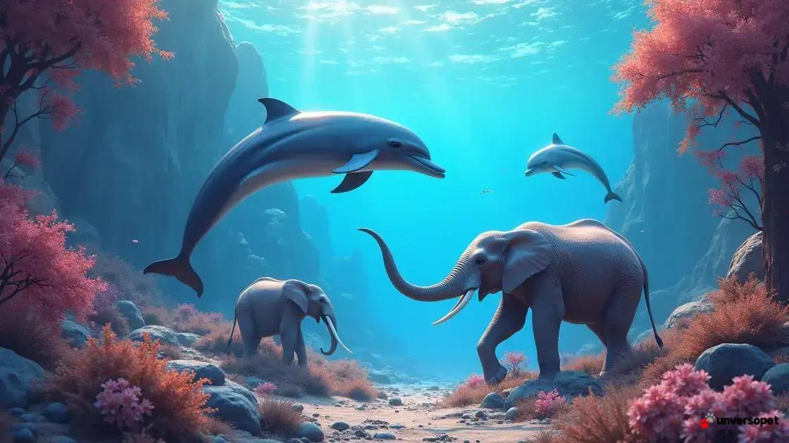 Mamíferos inteligentes: delfines e elefantes