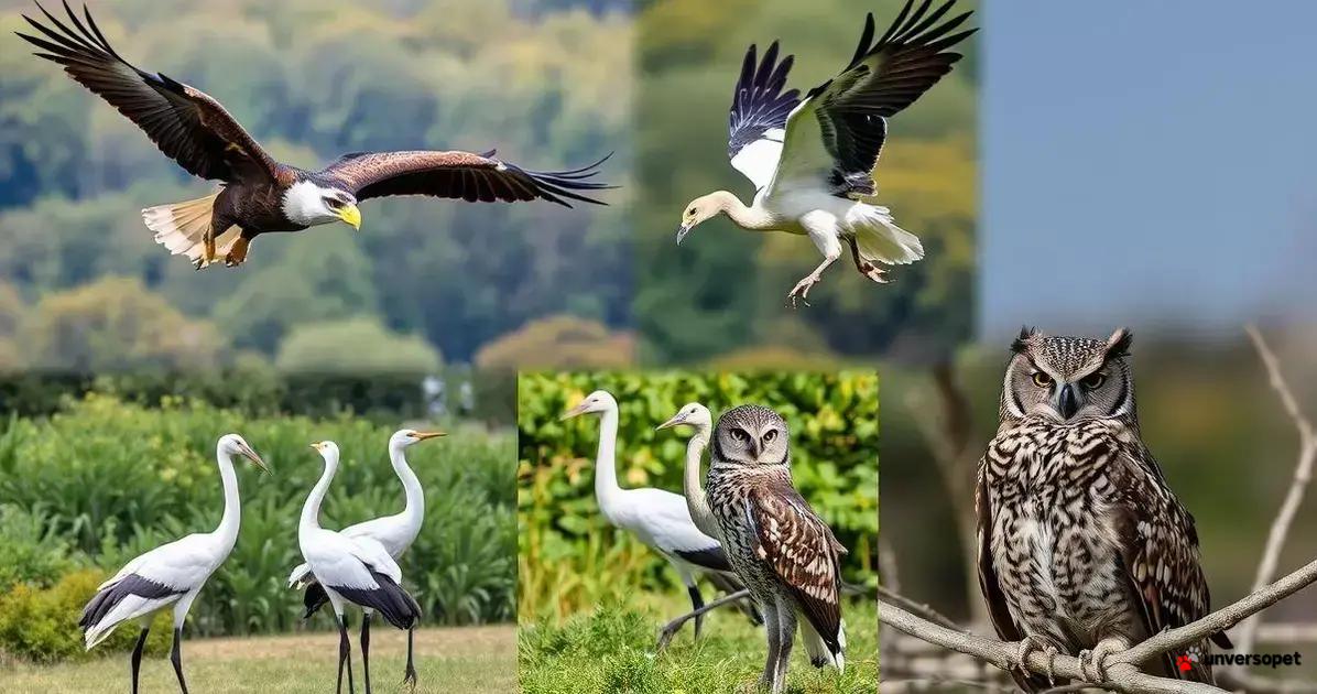 Comportamento defensivo: exemplos de aves grandes