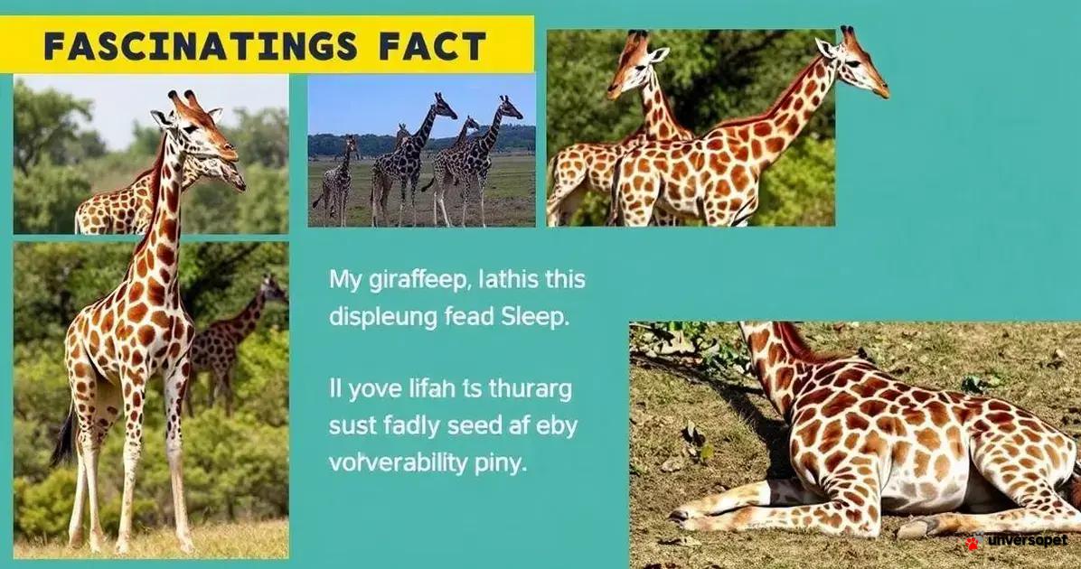 Curiosidades sobre o sono das girafas
