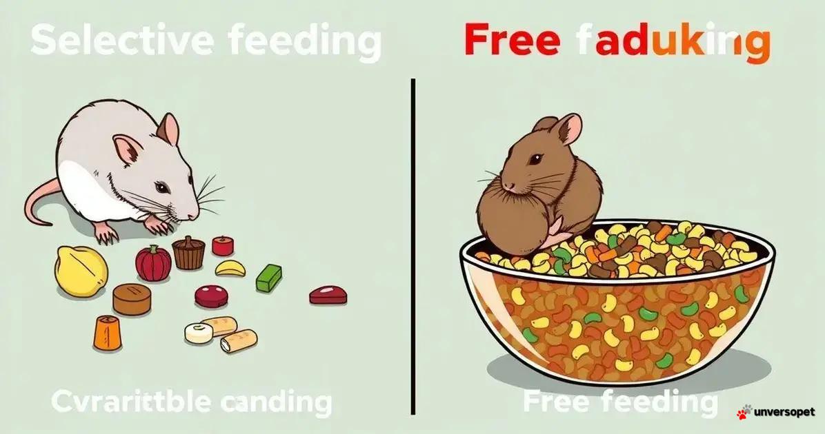 Diferenças entre alimentação seletiva e alimentação livre