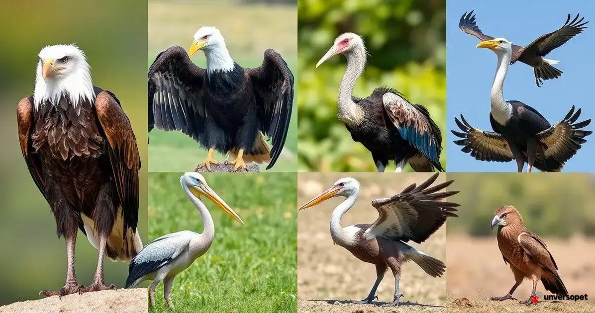 Exemplos de aves grandes