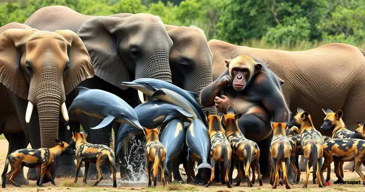 Exemplos de mamíferos com comportamentos sociais complexos
