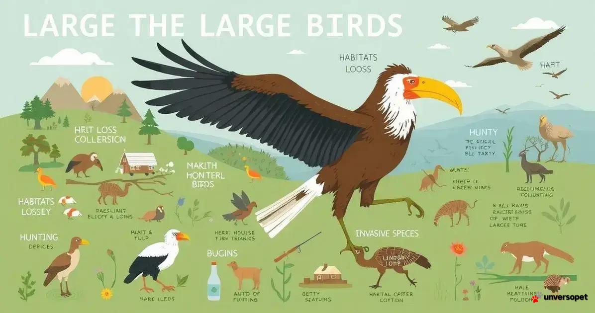 Maior ameaça às aves grandes