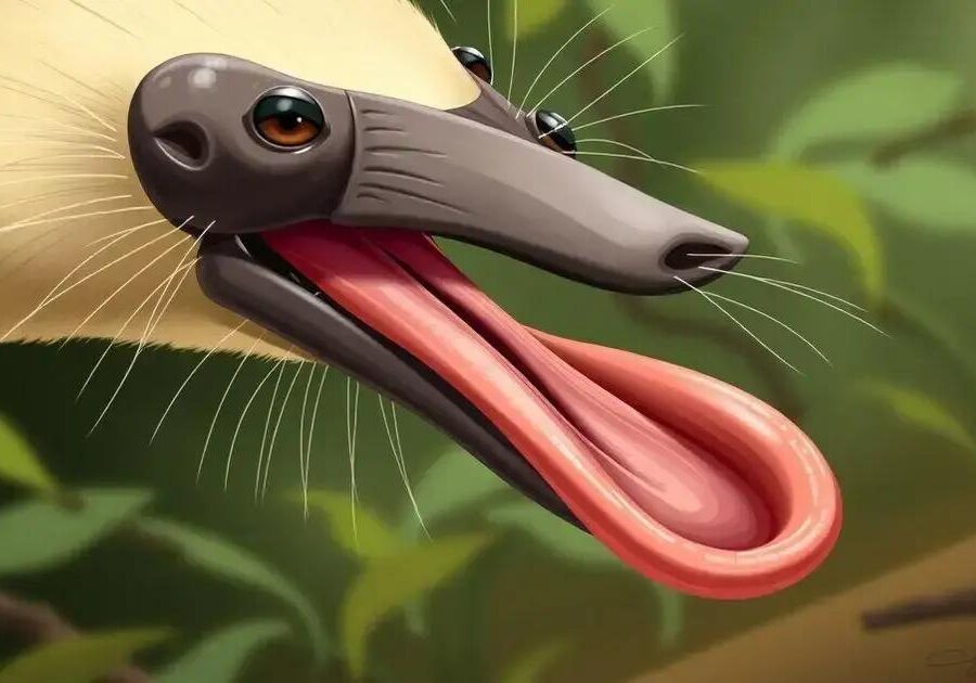 O que é anatomia da língua dos tamanduás?