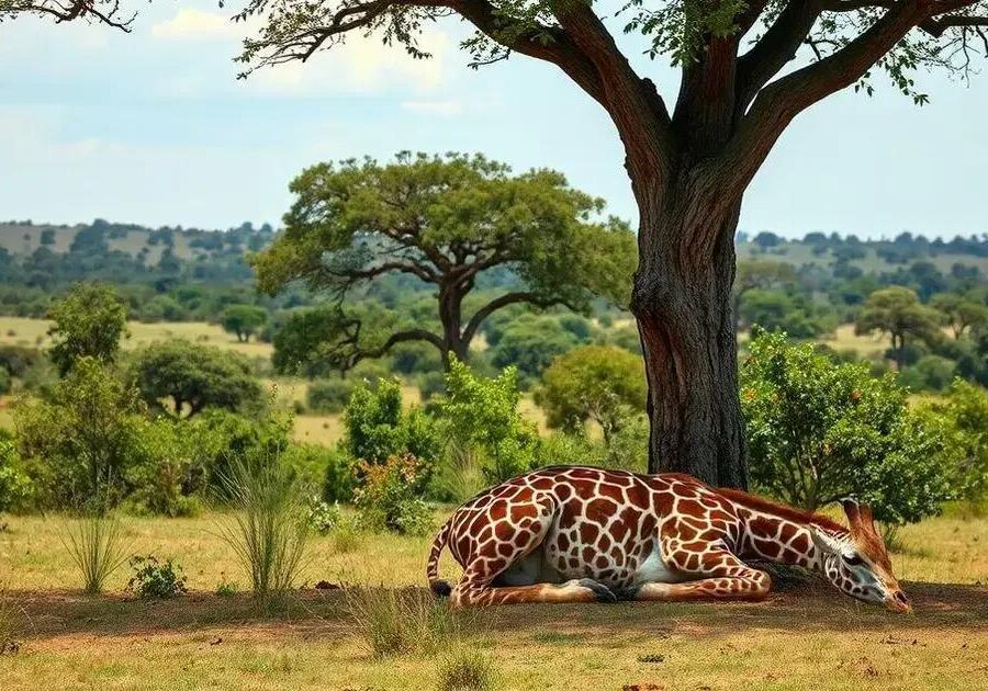 O que é ciclo de sono das girafas?