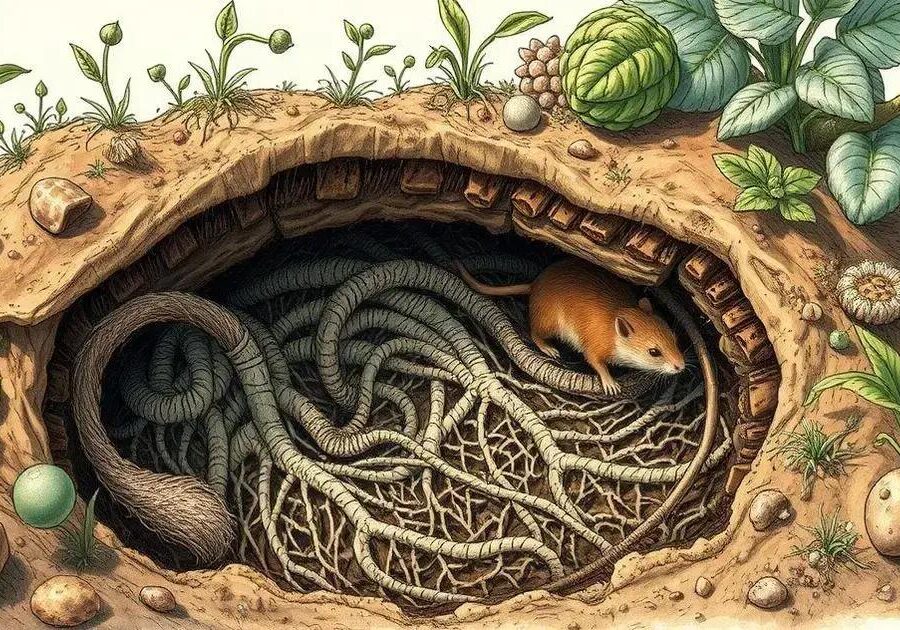 O que é comportamento de escavação em roedores?