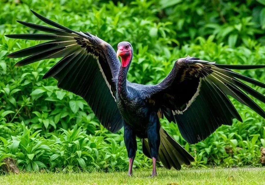 O que é comportamento defensivo em aves grandes?