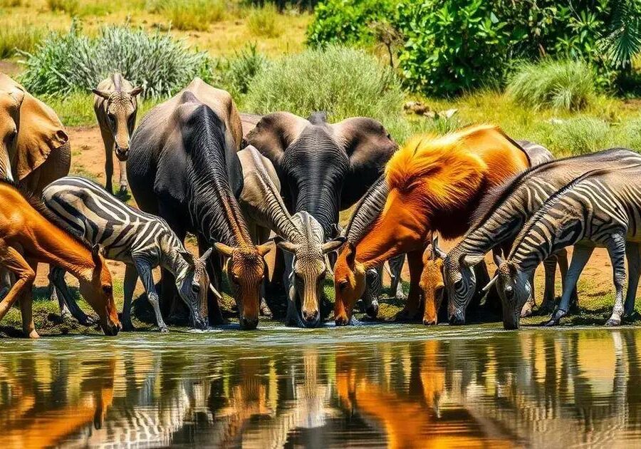 O que é consumo de água em animais selvagens?