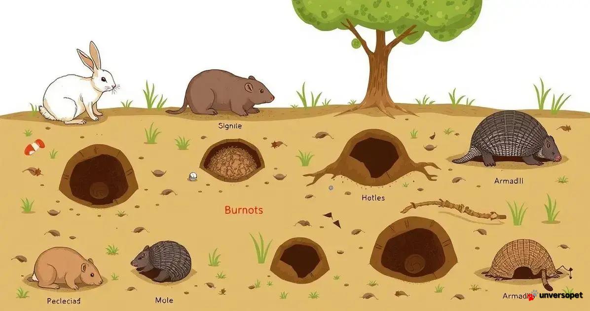 Principais espécies de animais escavadores