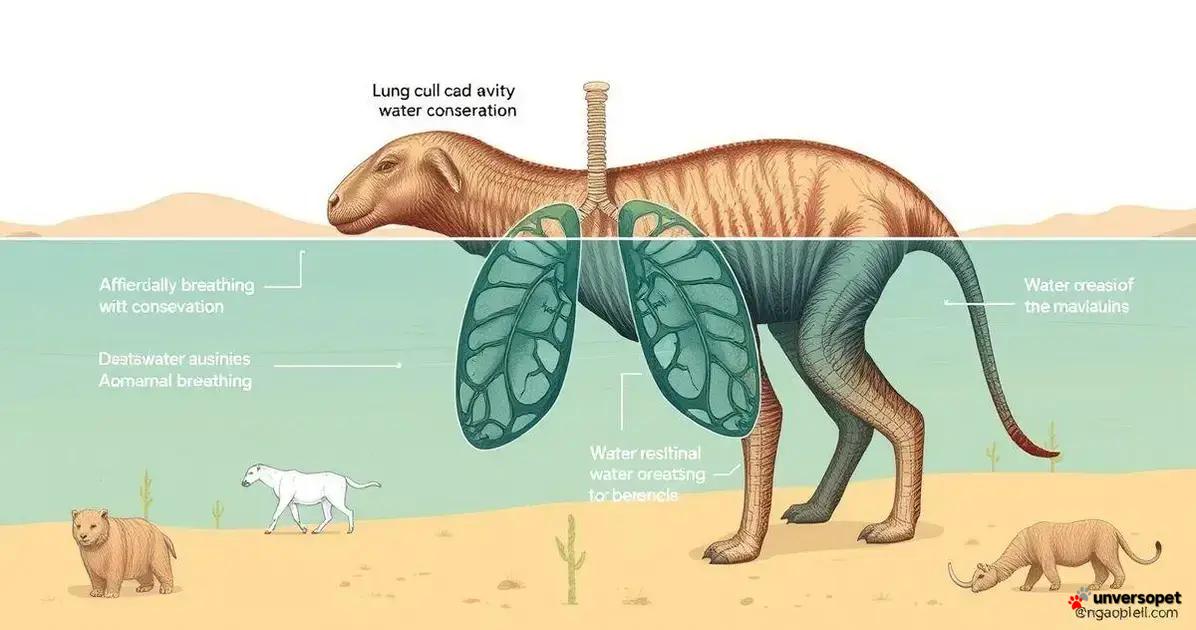 Relação entre capacidade pulmonar e água dos animais
