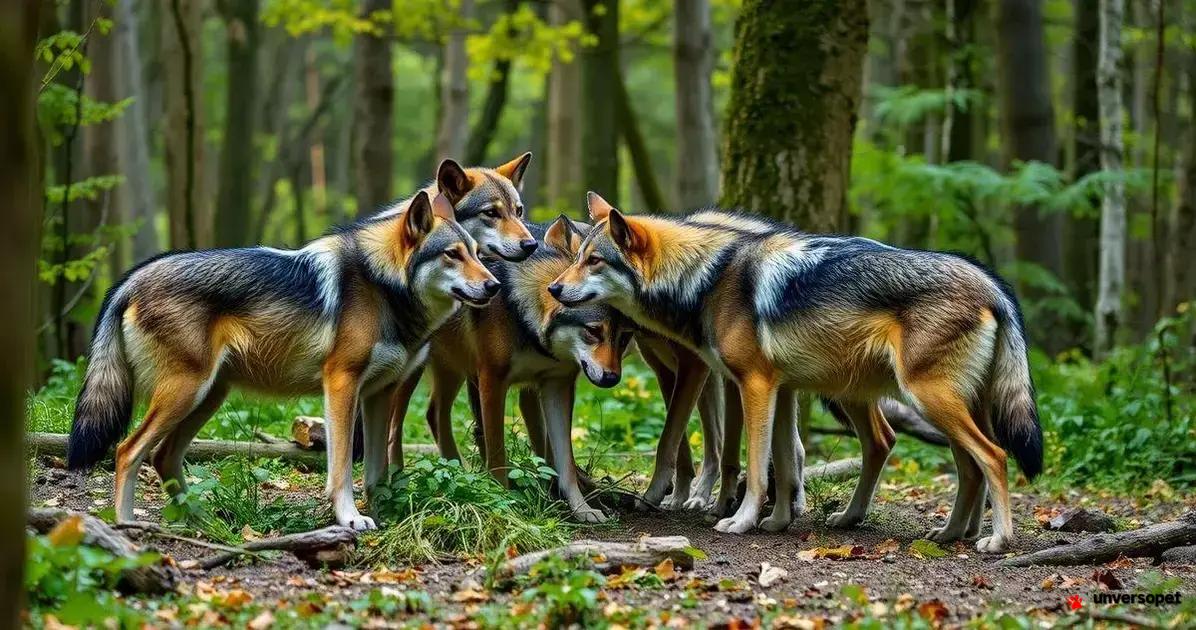 Como a horda influencia a dinâmica social dos lobos?