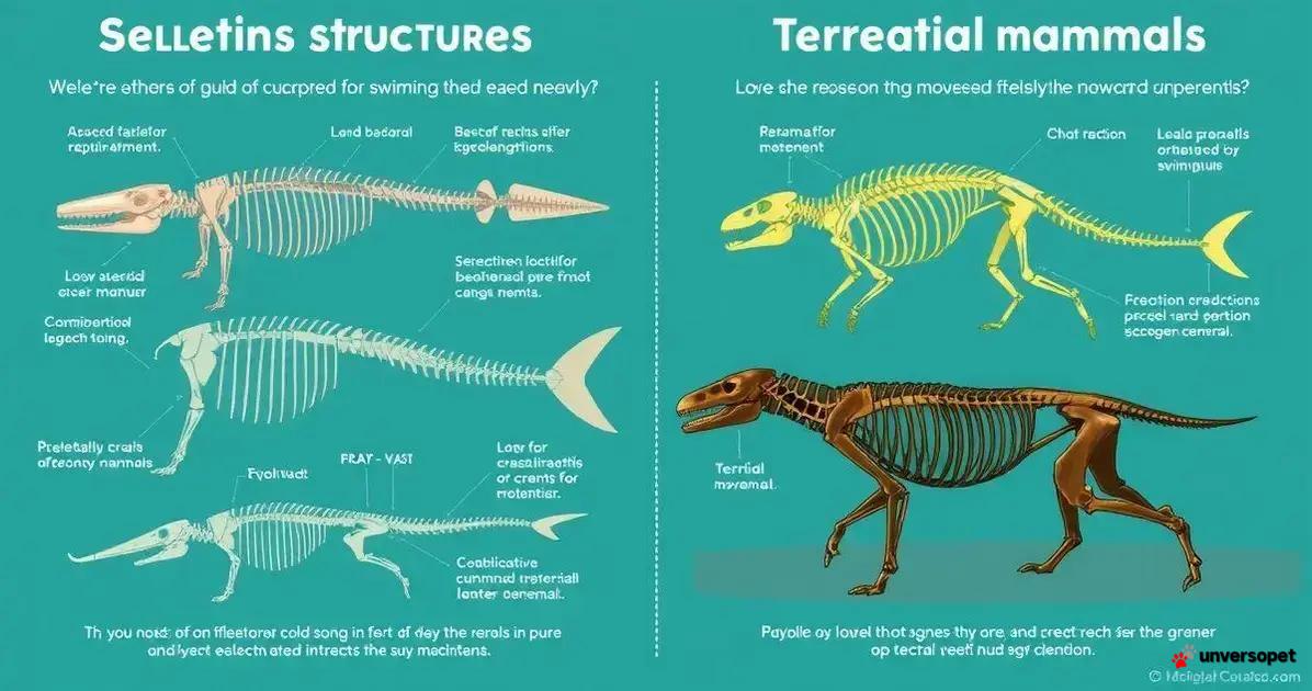 Comparação com mamíferos terrestres