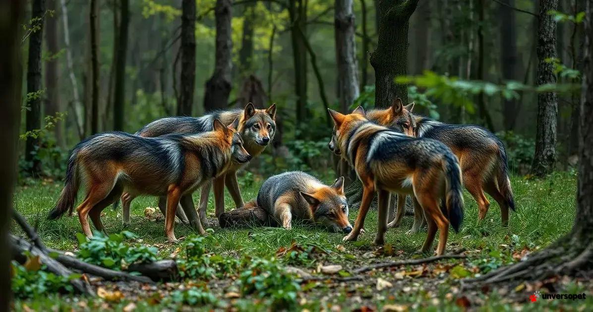Estratégias de caça em grupo dos lobos