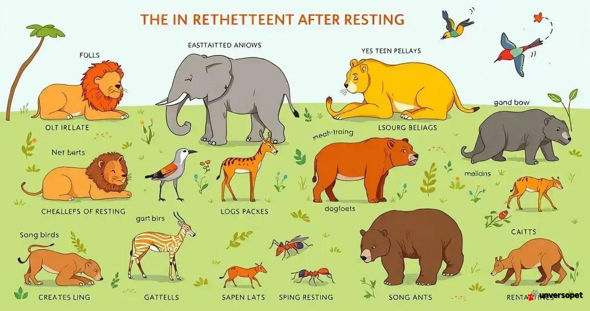 Exemplos de animais que usam o descanso intermitente