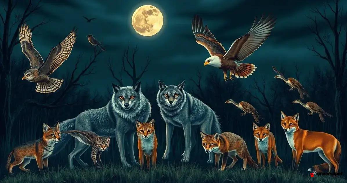 Exemplos de predadores noturnos