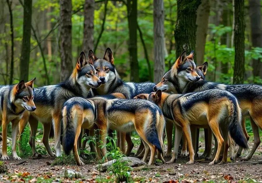 O que é comportamento de horda em lobos?