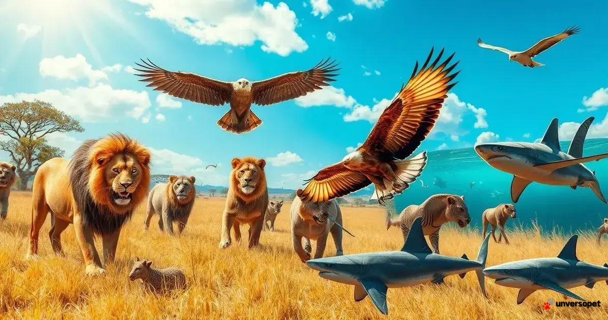 Principais predadores no ecossistema selvagem